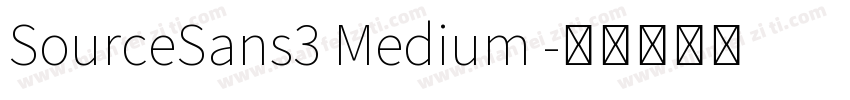 SourceSans3 Medium 字体转换